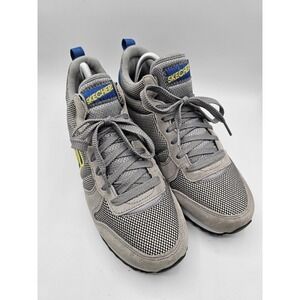 Skechers Womens Sneakers Size 10 Gray Teal Lace Up Hidden Heal Cushioned